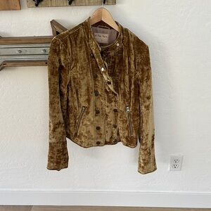 We the Free Velvet gold Jacket